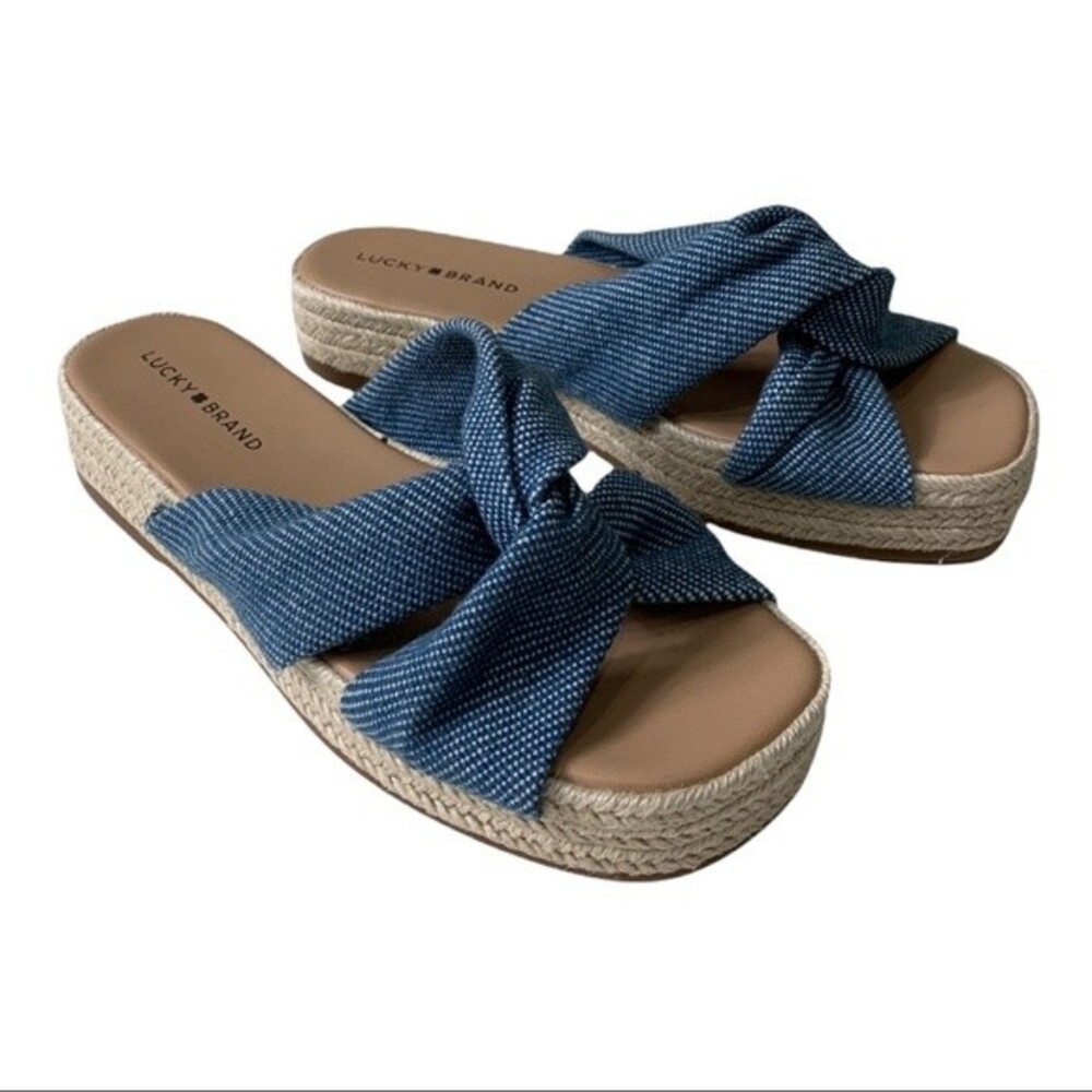 Lucky Brand Blue Knotted Sandals